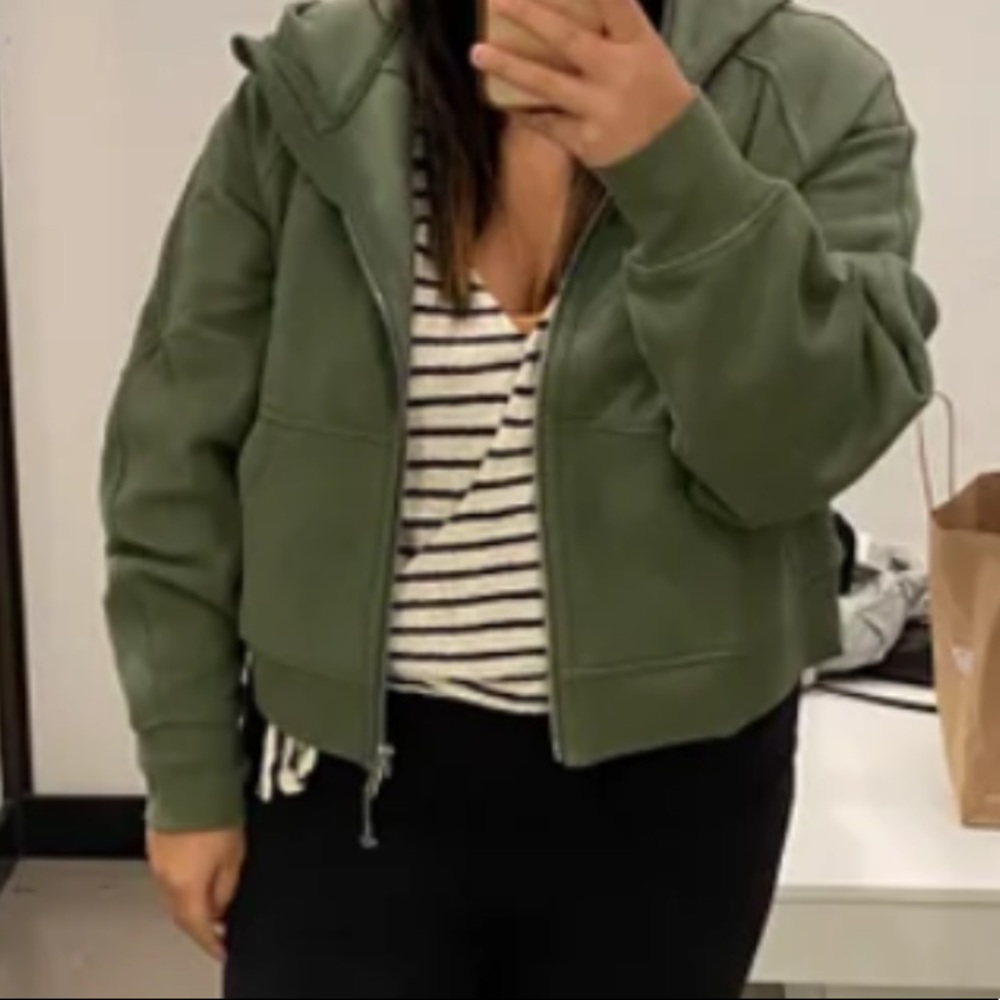 💚LULULEMON SCUBA HOODIE FULL ZIP-GREEN TWILL-M/L-XL/XXL💚 - Picture 10 of 16